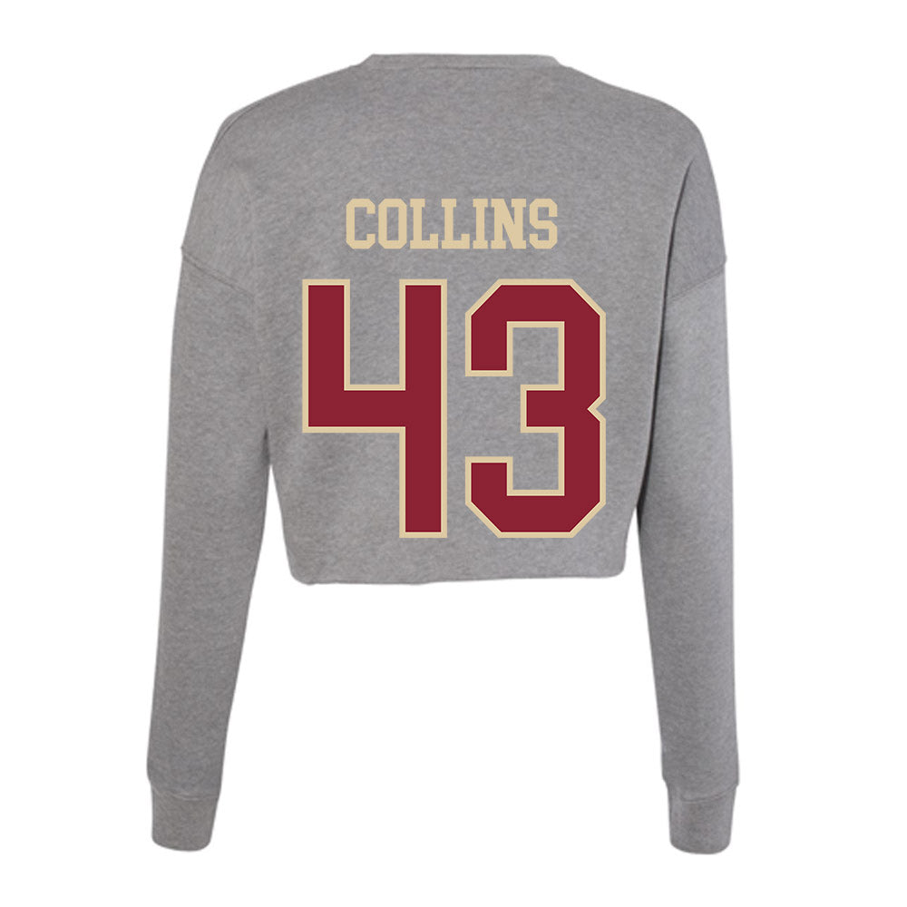 Boston College - NCAA Football : Griffin Collins - Women's Cropped Crew Fleece-1