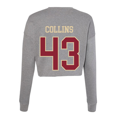 Boston College - NCAA Football : Griffin Collins - Women's Cropped Crew Fleece-1