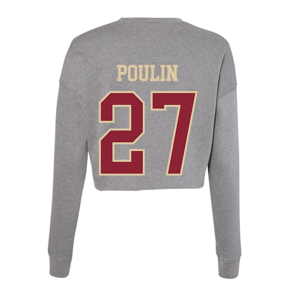 Boston College - NCAA Women's Soccer : Lydia Poulin - Women's Cropped Crew Fleece-1