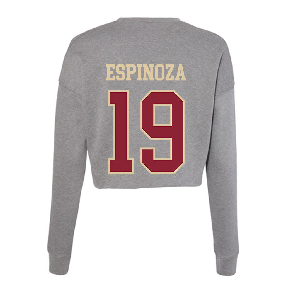 Boston College - NCAA Softball : Janis Espinoza - Women's Cropped Crew Fleece-1
