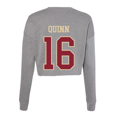 Boston College - NCAA Women's Lacrosse : Emma Claire Quinn - Women's Cropped Crew Fleece-1
