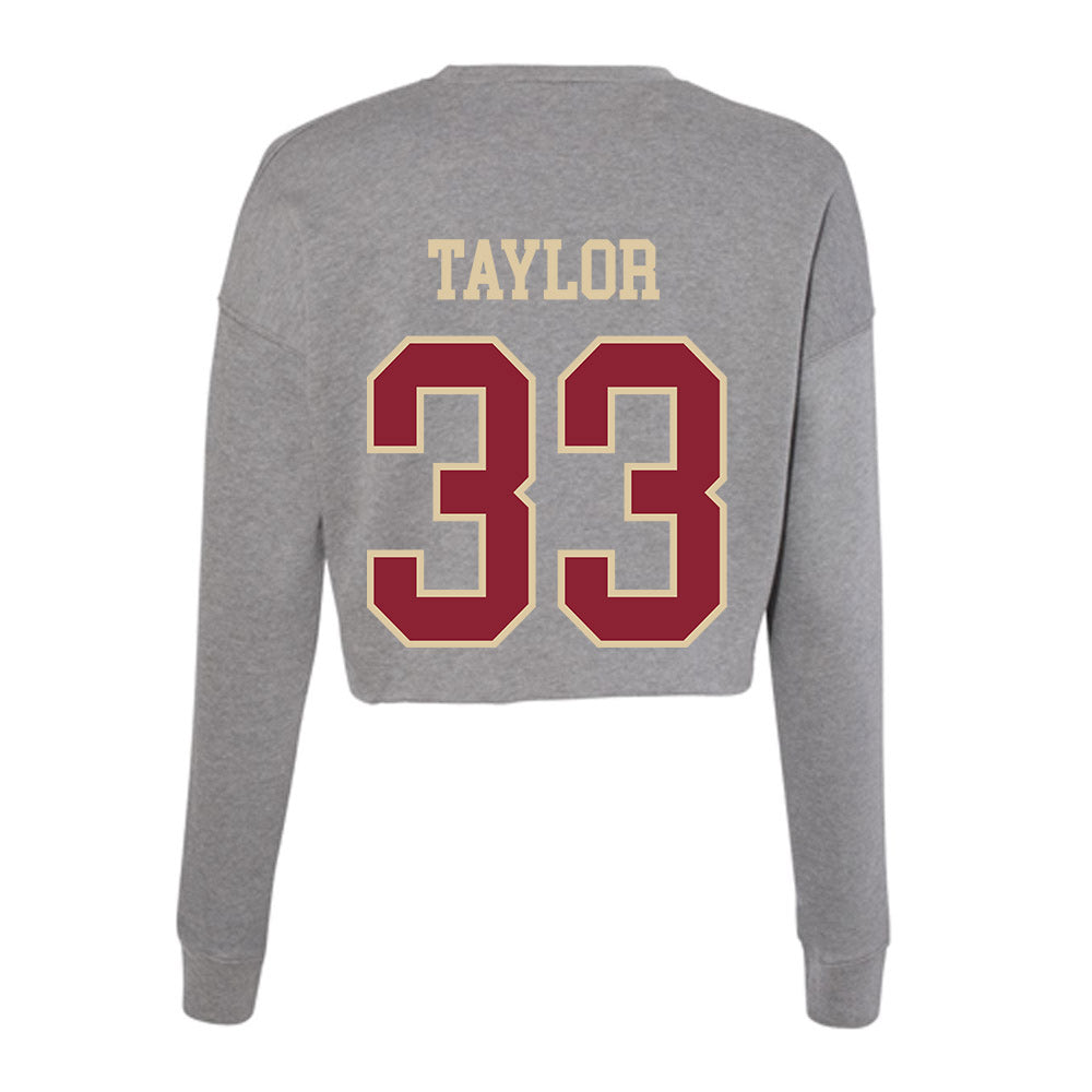 Boston College - NCAA Women's Lacrosse : Rory Taylor - Women's Cropped Crew Fleece-1