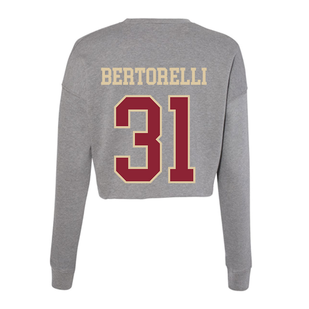 Boston College - NCAA Softball : Sophia Bertorelli - Women's Cropped Crew Fleece-1