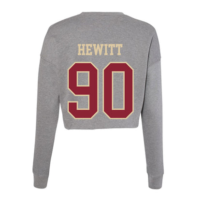 Boston College - NCAA Football : Jon Hewitt - Women's Cropped Crew Fleece-1