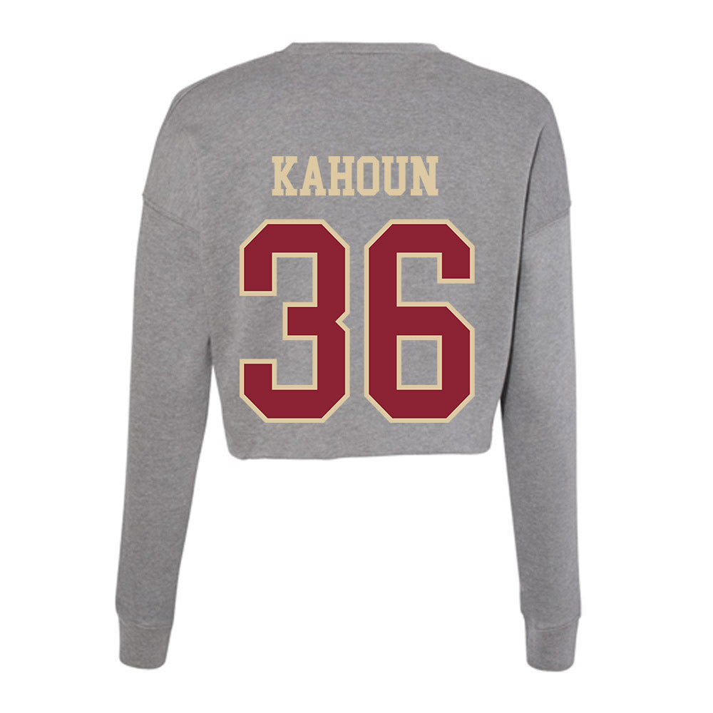 Boston College - NCAA Football : Bodie Kahoun - Women's Cropped Crew Fleece-1