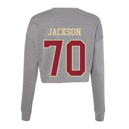 Boston College - NCAA Football : Reggie Jackson - Women's Cropped Crew Fleece-1