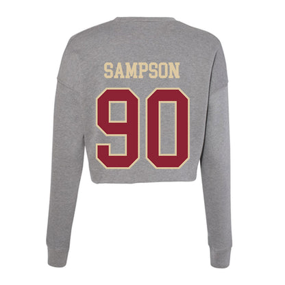 Boston College - NCAA Football : KJ Sampson - Women's Cropped Crew Fleece-1
