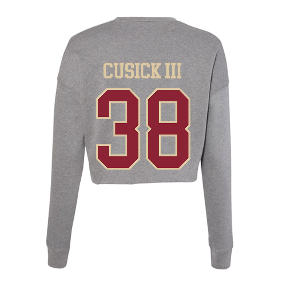 Boston College - NCAA Football : Tommy Cusick III - Women's Cropped Crew Fleece-1