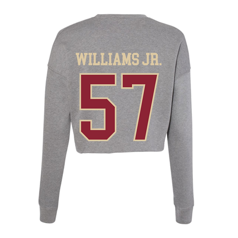 Boston College - NCAA Football : Denzil Williams Jr. - Women's Cropped Crew Fleece-1