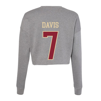 Boston College - NCAA Football : Carter Davis - Women's Cropped Crew Fleece-1