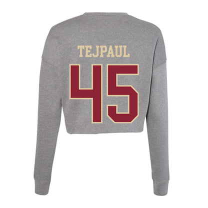 Boston College - NCAA Football : Max Tejpaul - Women's Cropped Crew Fleece-1