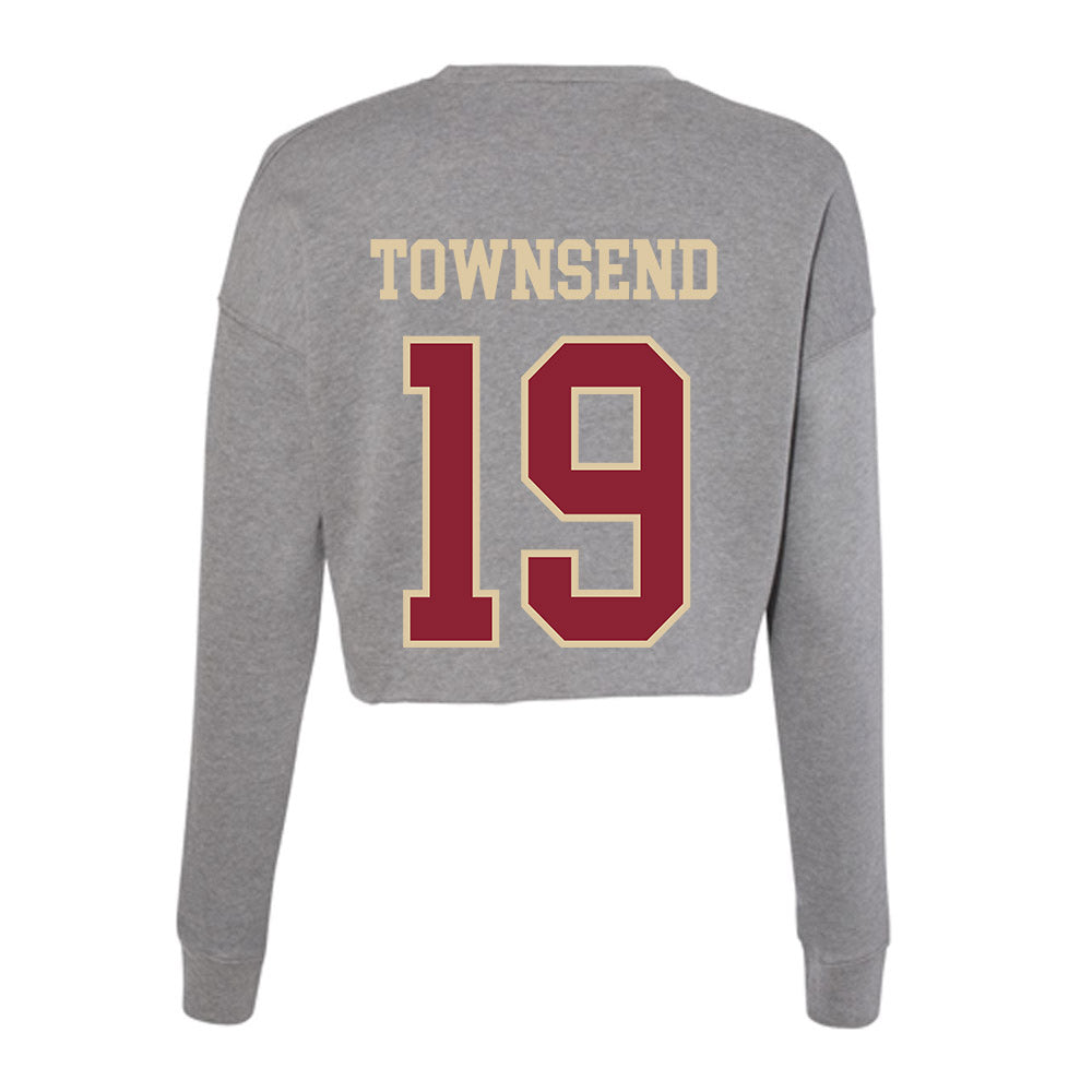 Boston College - NCAA Football : Marcelous Townsend - Women's Cropped Crew Fleece-1