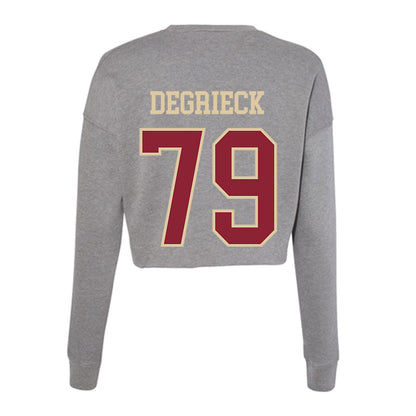 Boston College - NCAA Football : Alex Degrieck - Women's Cropped Crew Fleece-1