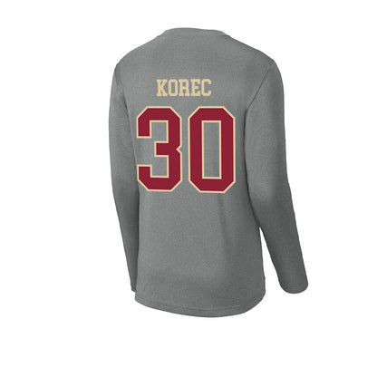 Boston College - NCAA Men's Ice Hockey : Jan Korec - Activewear Long Sleeve T-Shirt-1