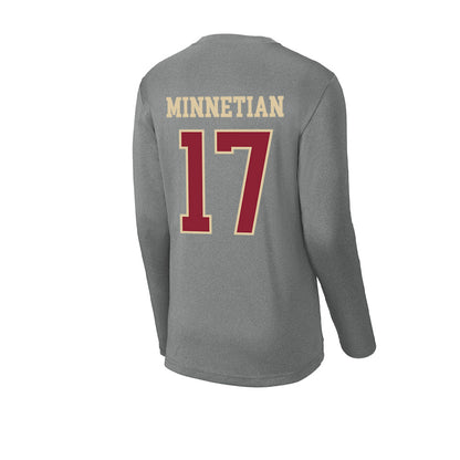 Boston College - NCAA Men's Ice Hockey : Aram Minnetian - Activewear Long Sleeve T-Shirt-1