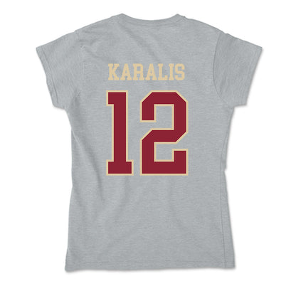 Boston College - NCAA Men's Soccer : Alexi Karalis - Soft Style Women’s T-Shirt-1