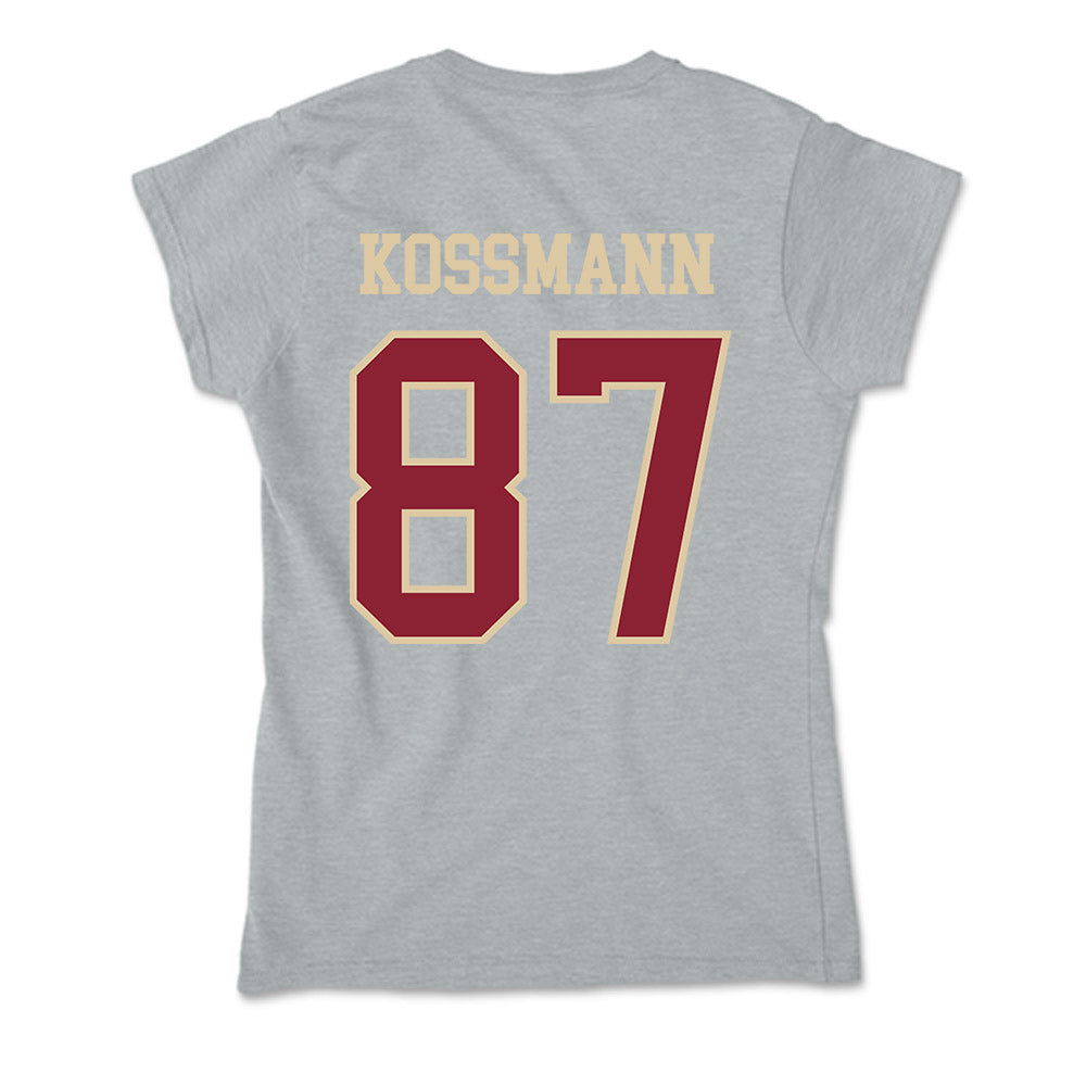 Boston College - NCAA Football : Cameron Kossmann - Soft Style Women’s T-Shirt-1