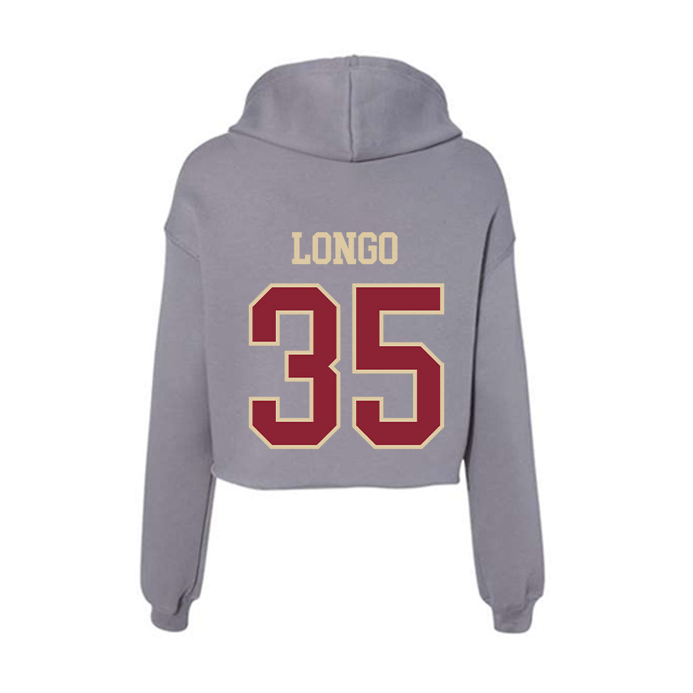 Boston College - NCAA Football : Tim Longo - Women's Crop Fleece Hoodie-1