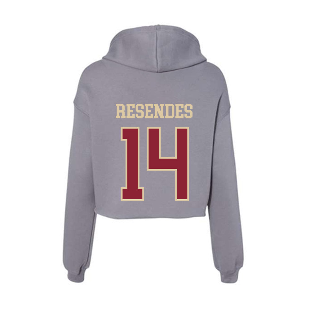 Boston College - NCAA Men's Ice Hockey : Landan Resendes - Women's Crop Fleece Hoodie-1