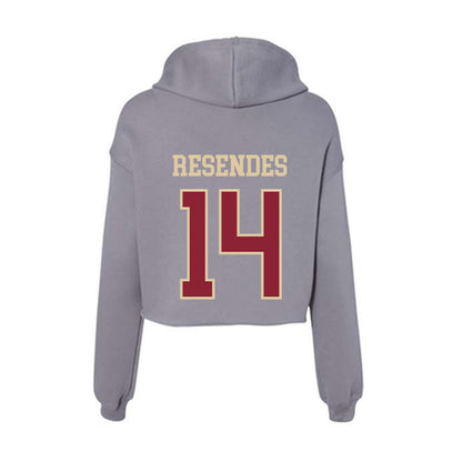 Boston College - NCAA Men's Ice Hockey : Landan Resendes - Women's Crop Fleece Hoodie-1