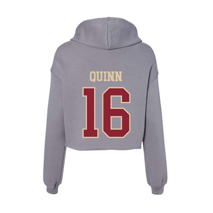 Boston College - NCAA Women's Lacrosse : Emma Claire Quinn - Women's Crop Fleece Hoodie-1