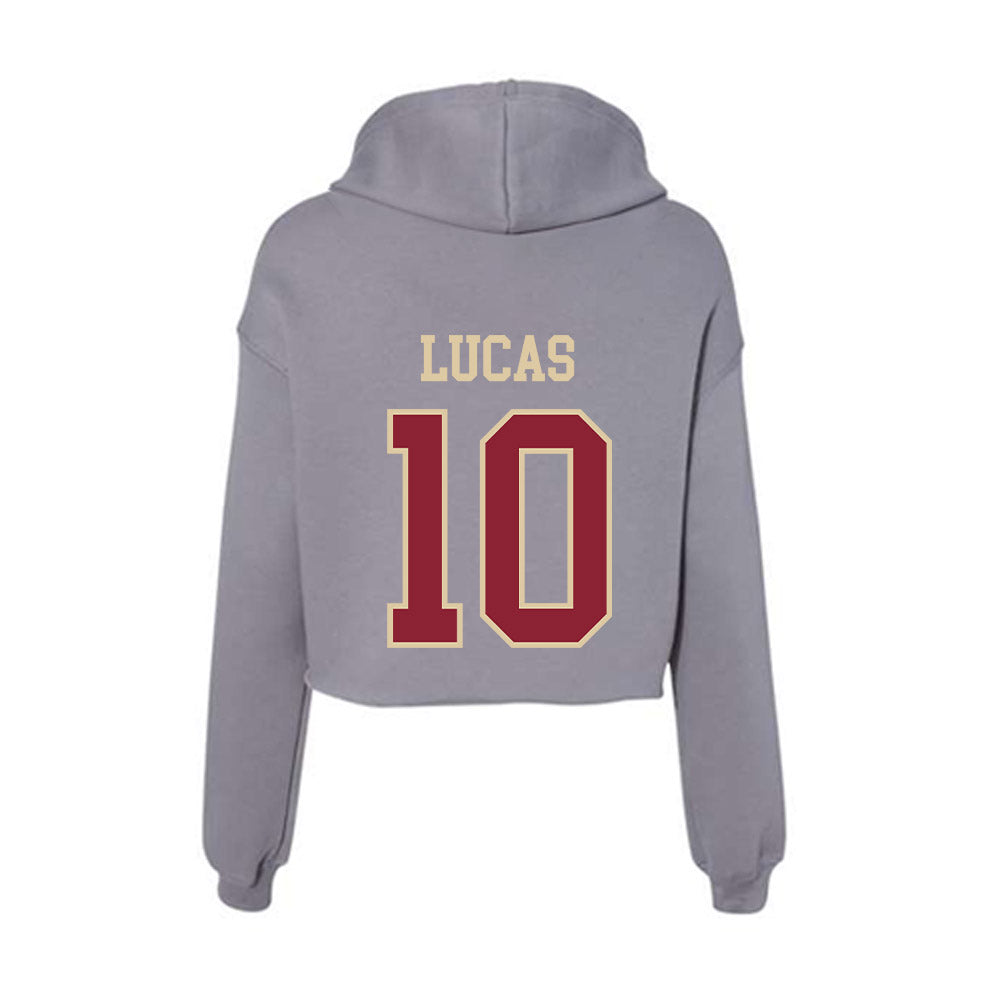 Boston College - NCAA Women's Ice Hockey : Jansen Lucas - Women's Crop Fleece Hoodie-1