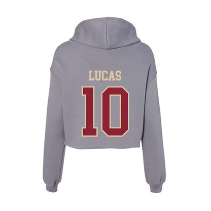 Boston College - NCAA Women's Ice Hockey : Jansen Lucas - Women's Crop Fleece Hoodie-1