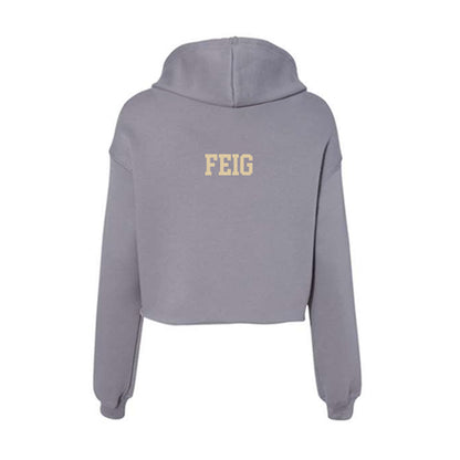 Boston College - NCAA Women's Fencing : Sela Feig - Women's Crop Fleece Hoodie-1