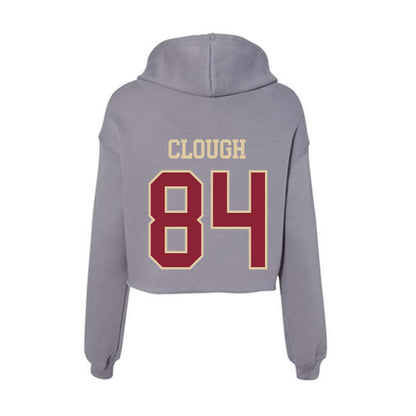 Boston College - NCAA Football : Brady Clough - Women's Crop Fleece Hooded Sweatshirt-1