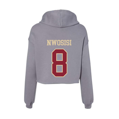 Boston College - NCAA Football : Onye Nwosisi - Women's Crop Fleece Hoodie-1