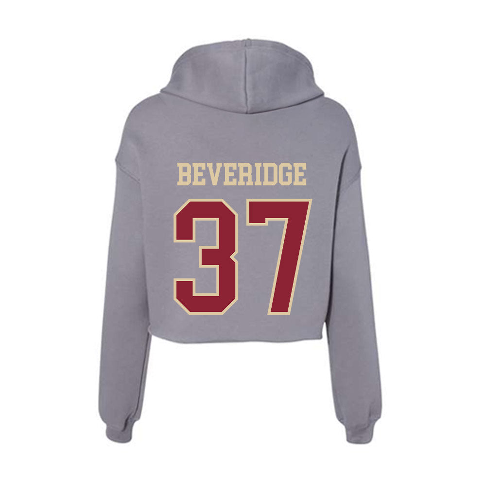 Boston College - NCAA Football : Callen Beveridge - Women's Crop Fleece Hooded Sweatshirt-1