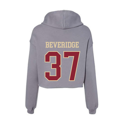 Boston College - NCAA Football : Callen Beveridge - Women's Crop Fleece Hooded Sweatshirt-1