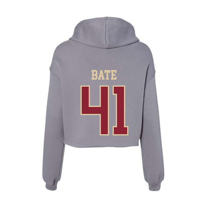 Boston College - NCAA Football : Favor Bate - Women's Crop Fleece Hoodie-1