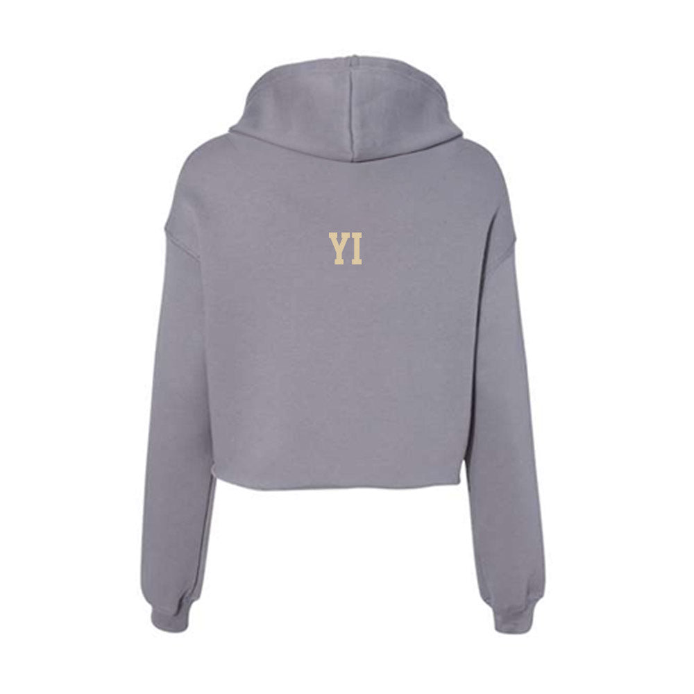 Boston College - NCAA Women's Rowing : Grace Yi - Women's Crop Fleece Hoodie-1
