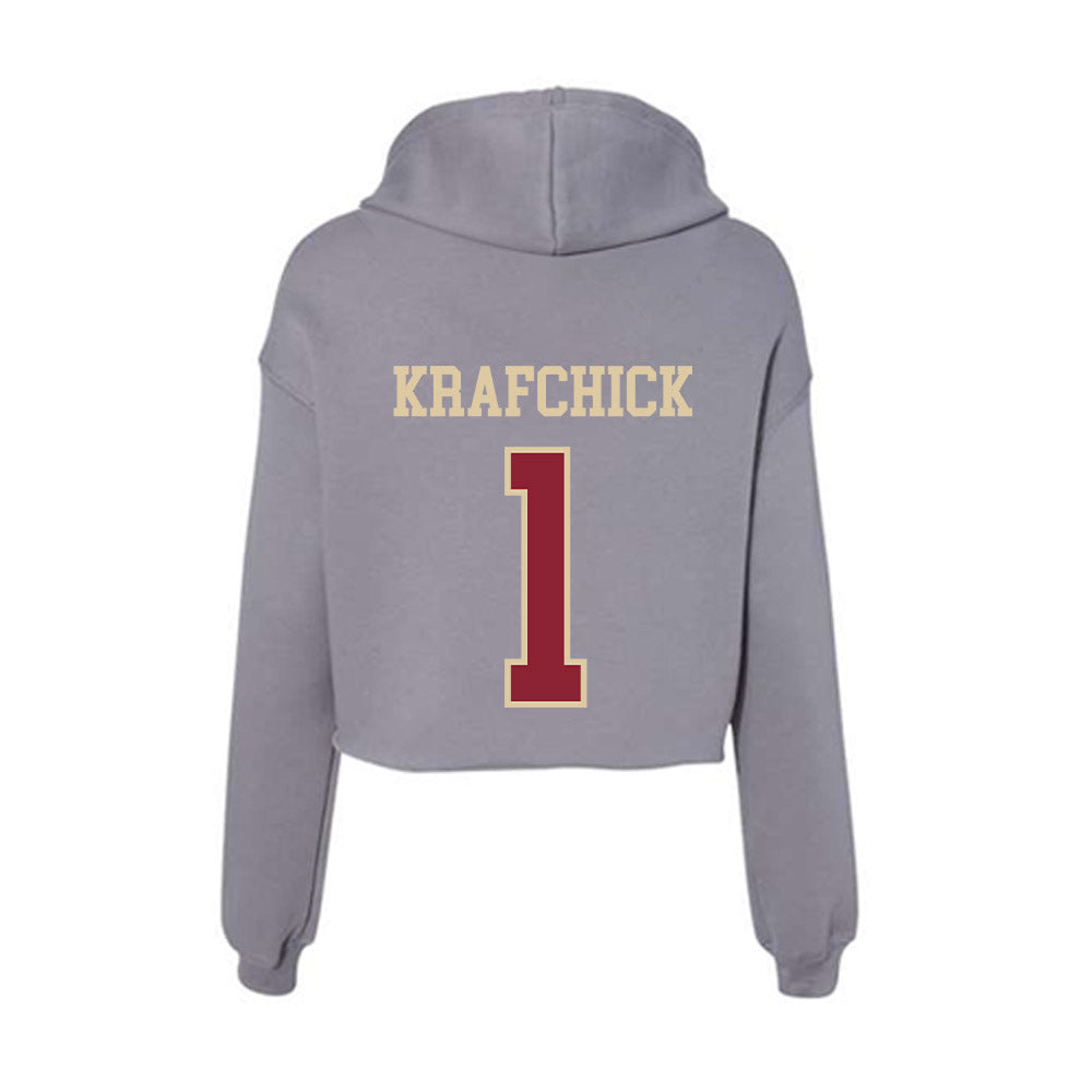 Boston College - NCAA Women's Lacrosse : Jordyn Krafchick - Women's Crop Fleece Hoodie-1
