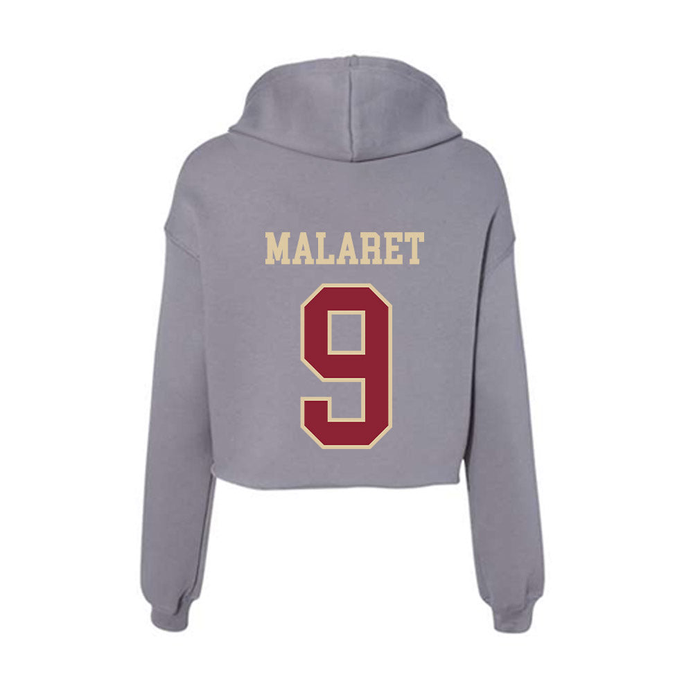 Boston College - NCAA Baseball : Gabriel Malaret - Women's Crop Fleece Hoodie-1