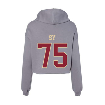 Boston College - NCAA Football : Pape Abdoulaye Sy - Women's Crop Fleece Hoodie-1
