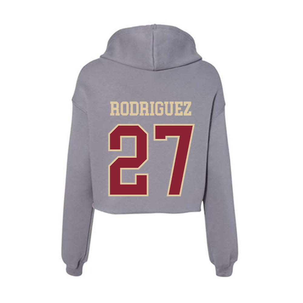 Boston College - NCAA Football : Jordan Rodriguez - Women's Crop Fleece Hooded Sweatshirt-1