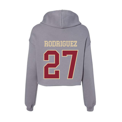 Boston College - NCAA Football : Jordan Rodriguez - Women's Crop Fleece Hooded Sweatshirt-1