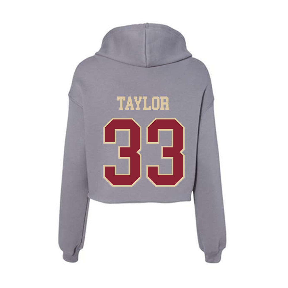 Boston College - NCAA Women's Lacrosse : Rory Taylor - Women's Crop Fleece Hoodie-1