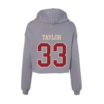 Boston College - NCAA Women's Lacrosse : Rory Taylor - Women's Crop Fleece Hoodie-1