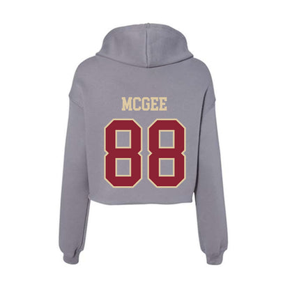 Boston College - NCAA Football : Cameron McGee - Women's Crop Fleece Hooded Sweatshirt-1