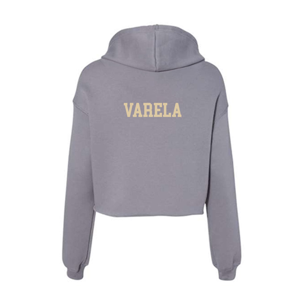 Boston College - NCAA Women's Track & Field : Solana Varela - Women's Crop Fleece Hooded Sweatshirt-1