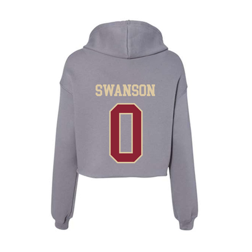 Boston College - NCAA Football : Reed Swanson - Women's Crop Fleece Hoodie-1
