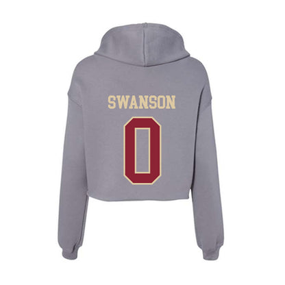 Boston College - NCAA Football : Reed Swanson - Women's Crop Fleece Hoodie-1