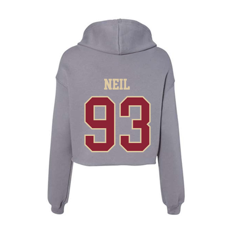 Boston College - NCAA Football : Gavin Neil - Women's Crop Fleece Hoodie-1