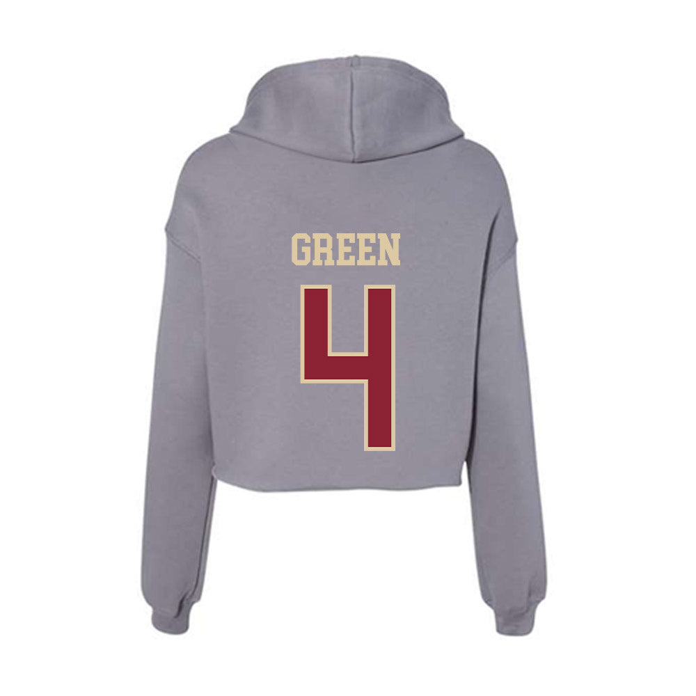 Boston College - NCAA Football : Javarius Green - Women's Crop Fleece Hoodie-1