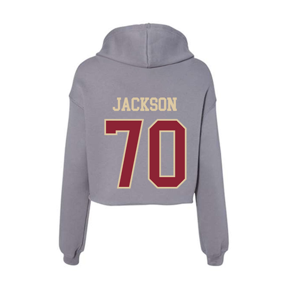 Boston College - NCAA Football : Reggie Jackson - Women's Crop Fleece Hoodie-1