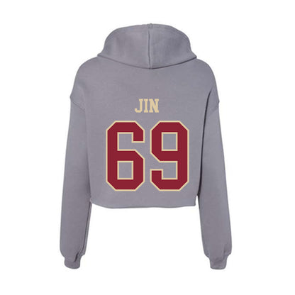 Boston College - NCAA Football : Marek Jin - Women's Crop Fleece Hoodie-1