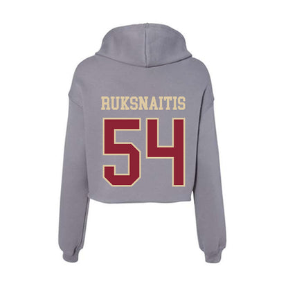 Boston College - NCAA Football : Dean Ruksnaitis - Women's Crop Fleece Hoodie-1